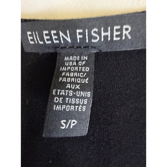 Eileen Fisher System Viscose Jersey Tank Dress Black Size Small Luxury Casual - Picture 4 of 8
